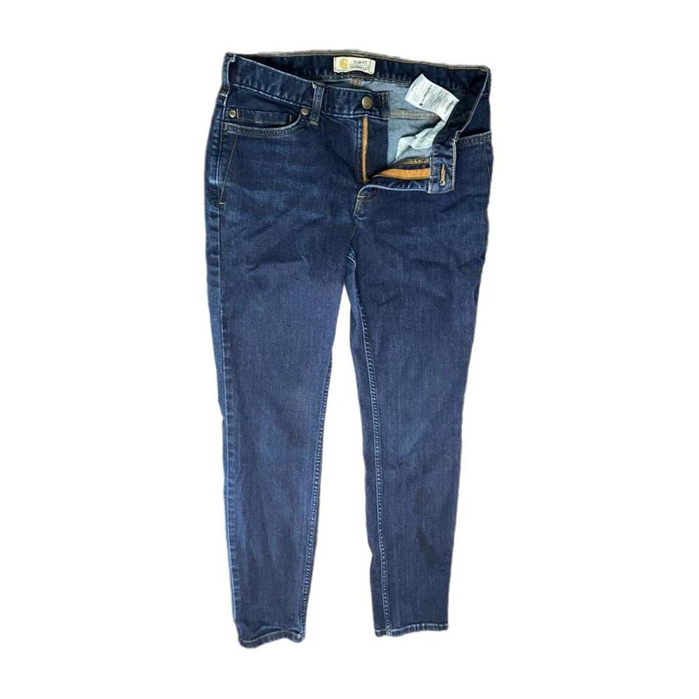 Carhartt Women's Slim Fit Jeans in Navy Blue Size 6